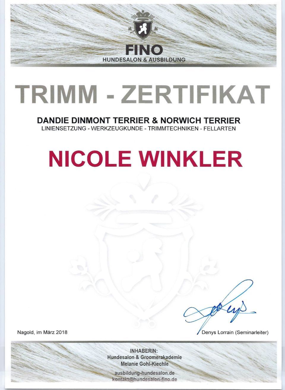 Zertifikat der Praxisleitung