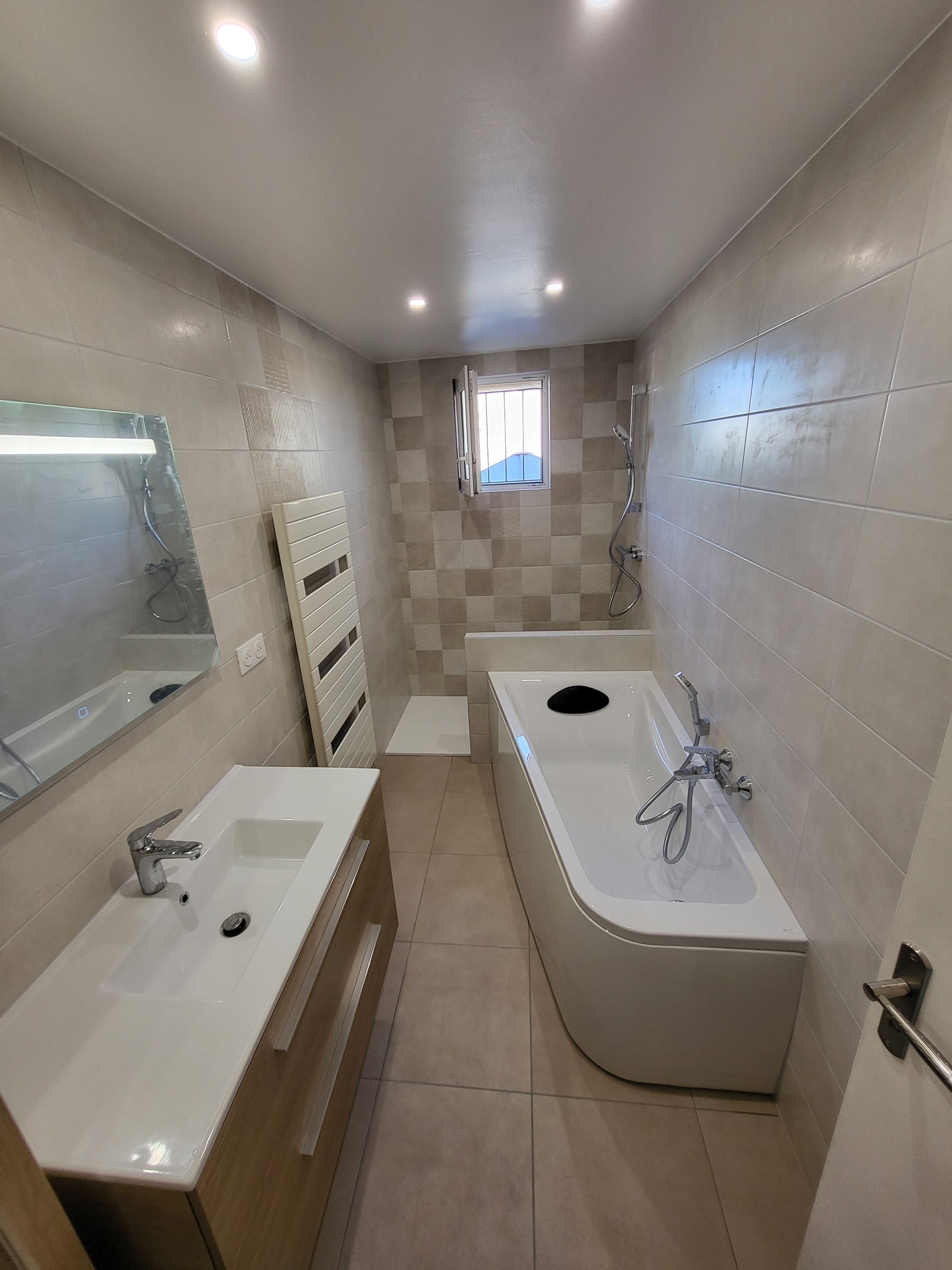 Une douche à l'italienne.