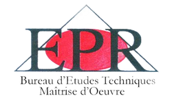 Logo FPR en lettres rouges et gris foncé sur un contour de toit, avec la mention « Bureau d'Études Techniques Maîtrise d'Œuvre » en dessous