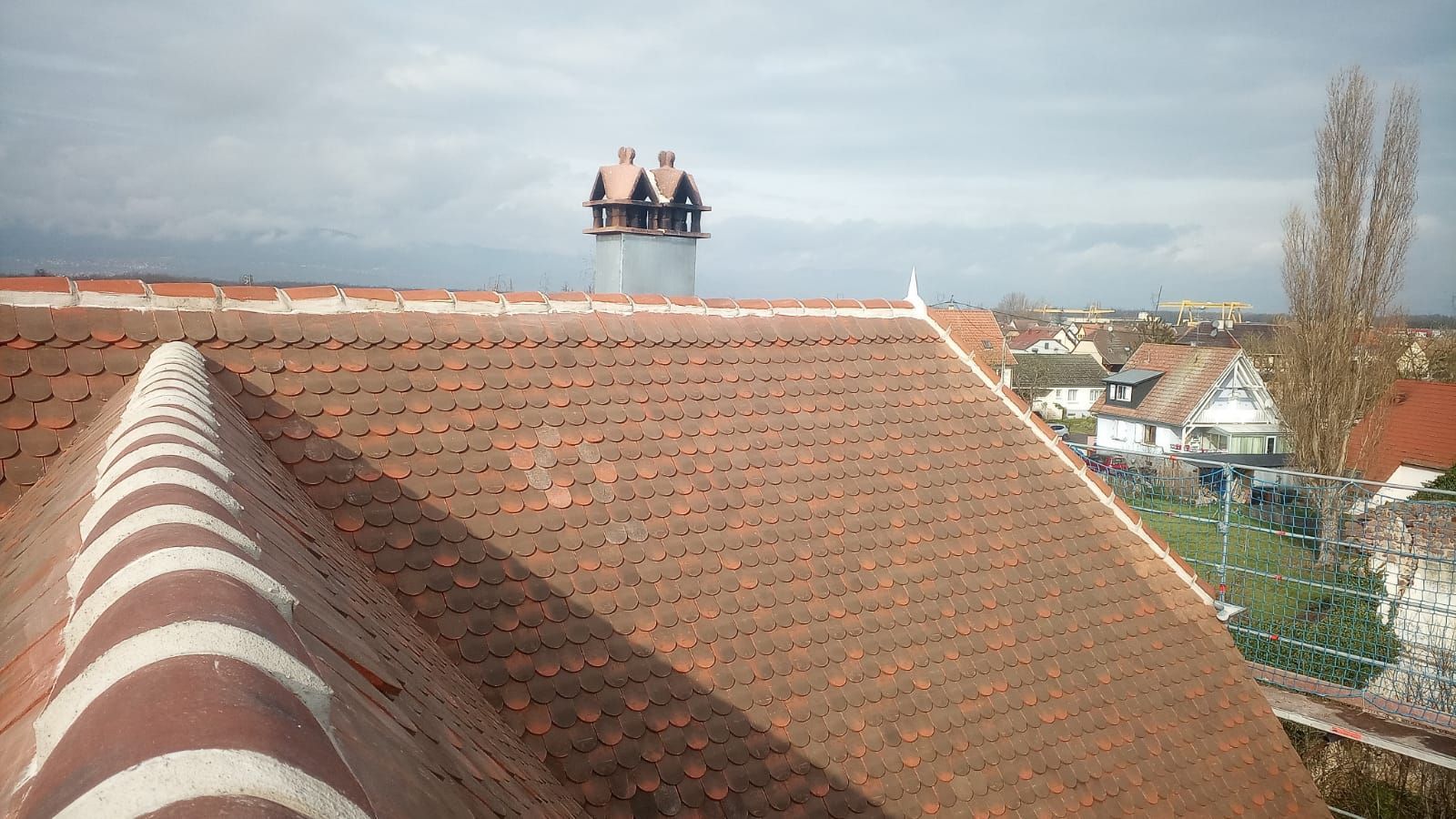 Couverture en tuiles plates