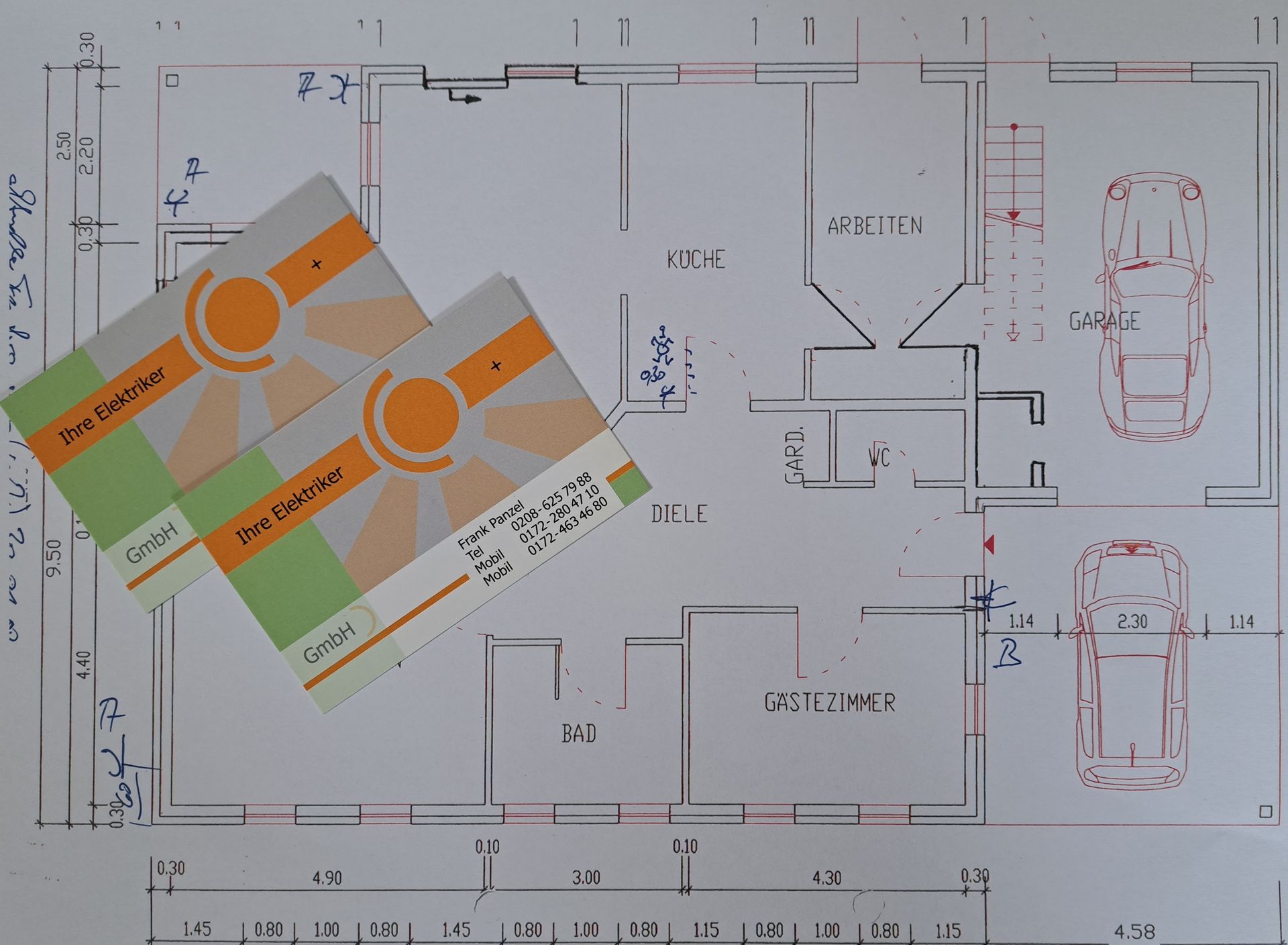 Planzeichnung Gebäude