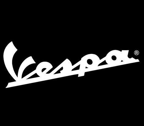 Logo marque Vespa souligné