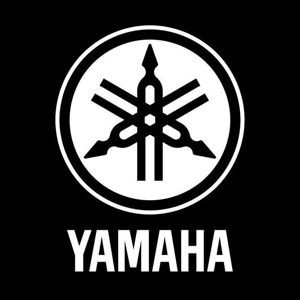 Logo Yamaha blanc sur noir