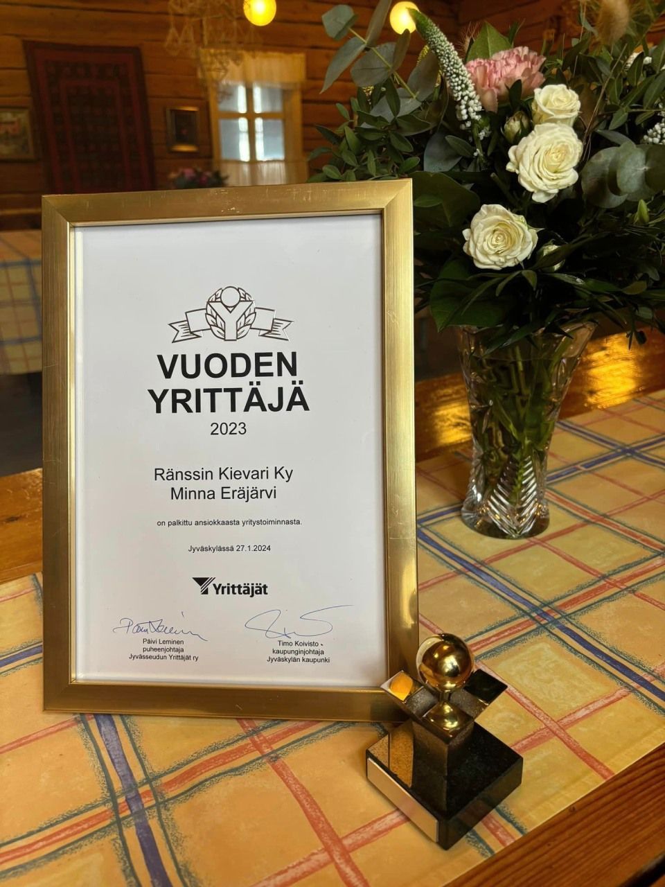 Vuoden yrittäjä Jyväskylässä 2023