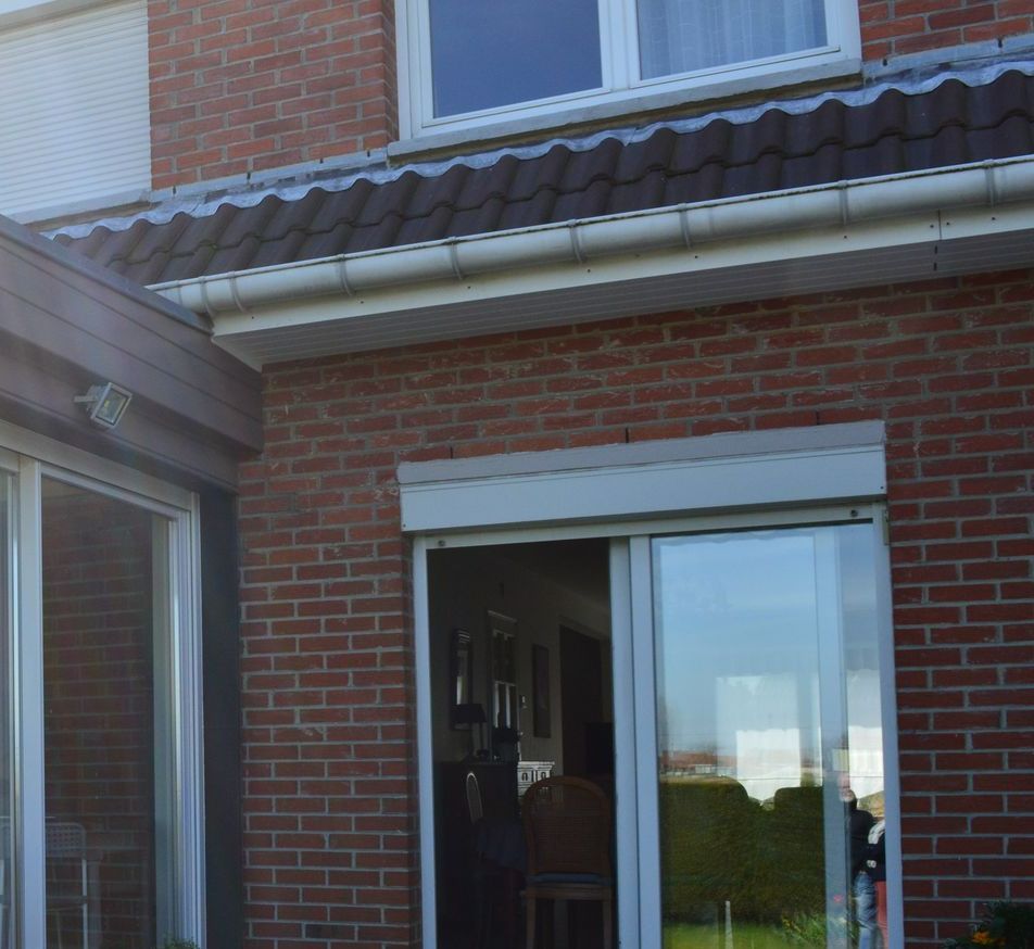 Toiture entre deux étages d'une maison