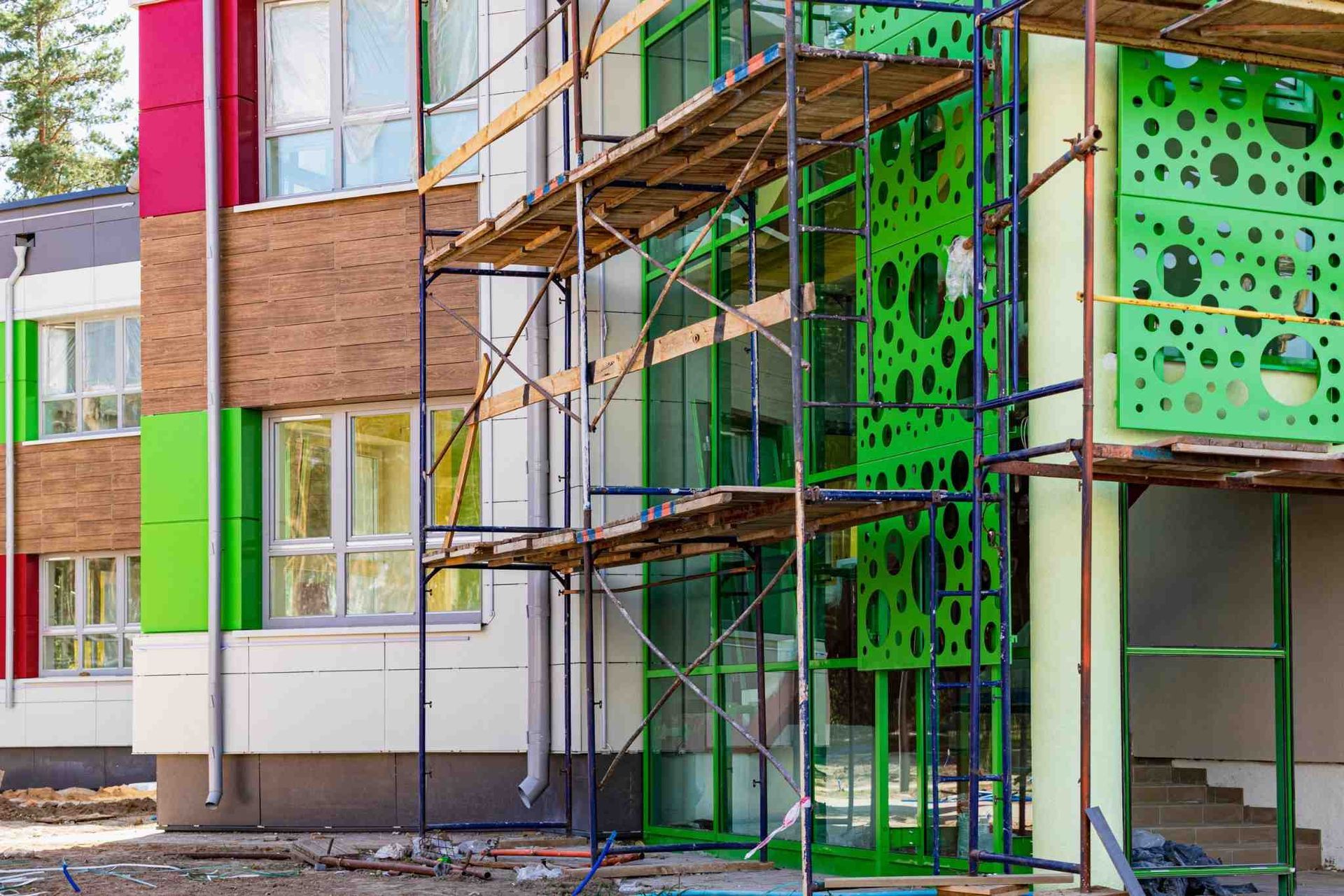 Remodelación de fachada de edificio