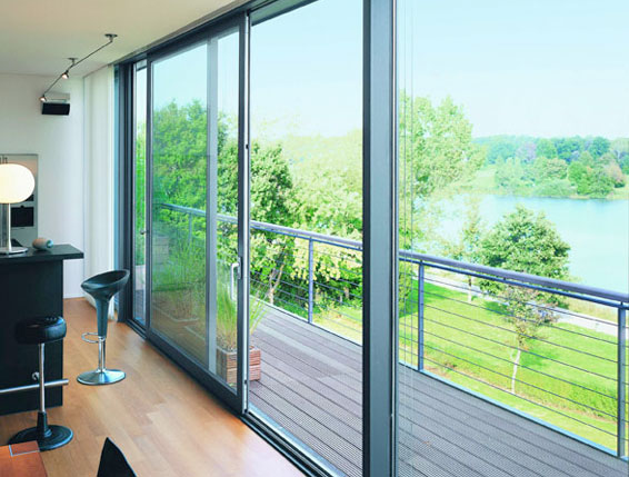 Baie vitrée sur un balon