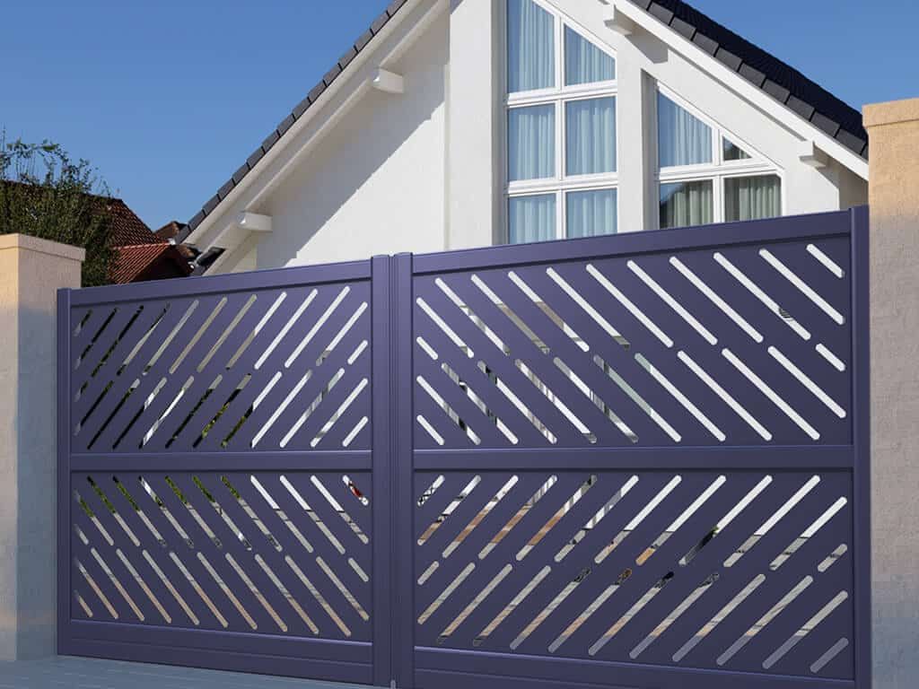 Portail en alu noir design