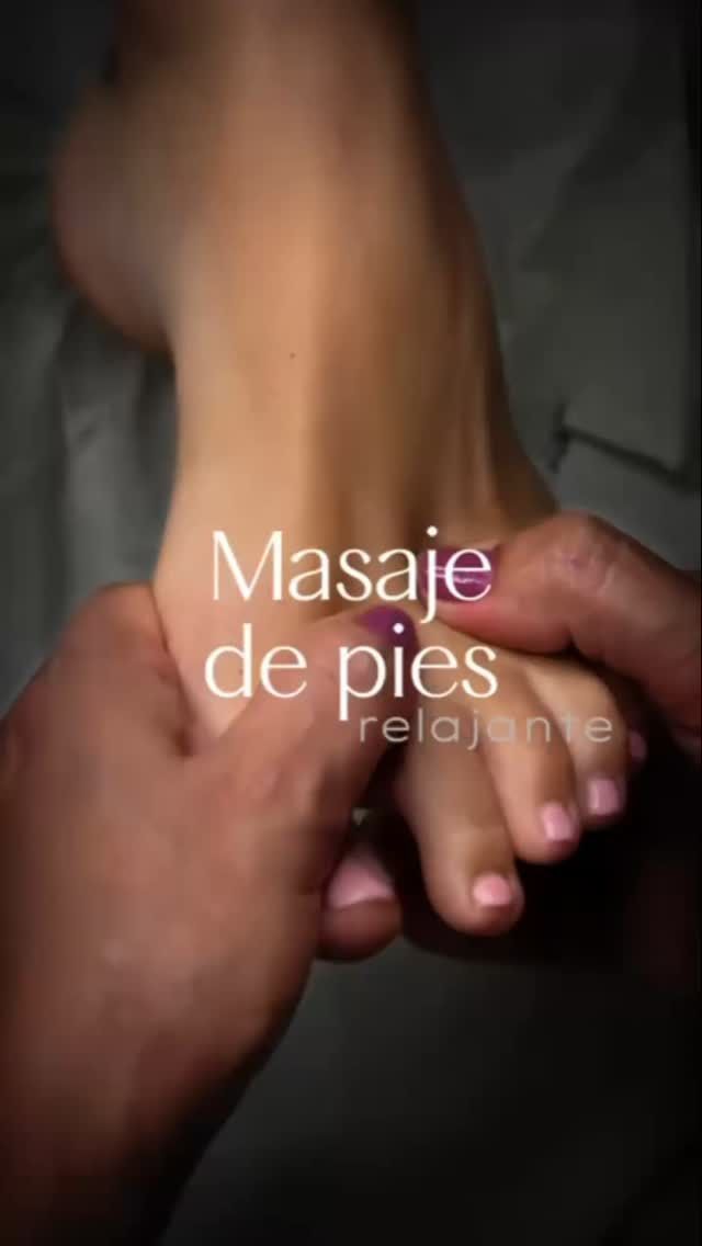 Hands massaging a foot. Text: 