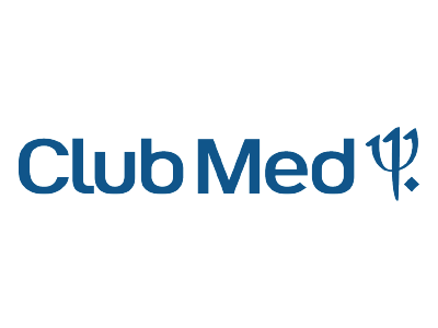 Logo Club Med bleu sur fond blanc