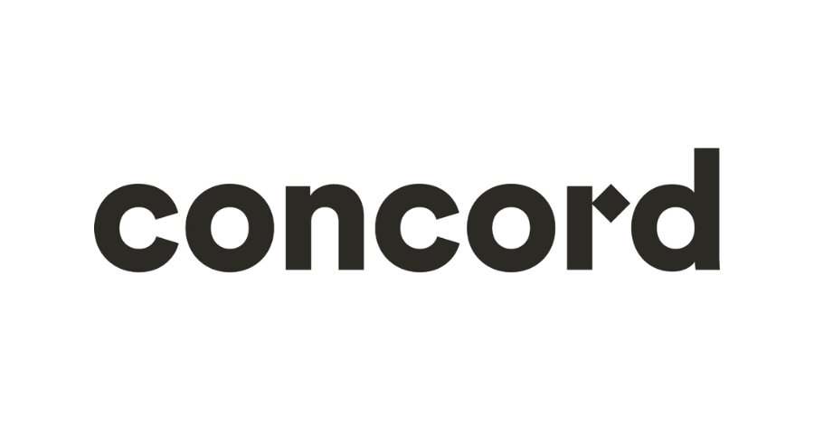 Logotipo de Concord, texto sans-serif gris oscuro sobre fondo blanco.