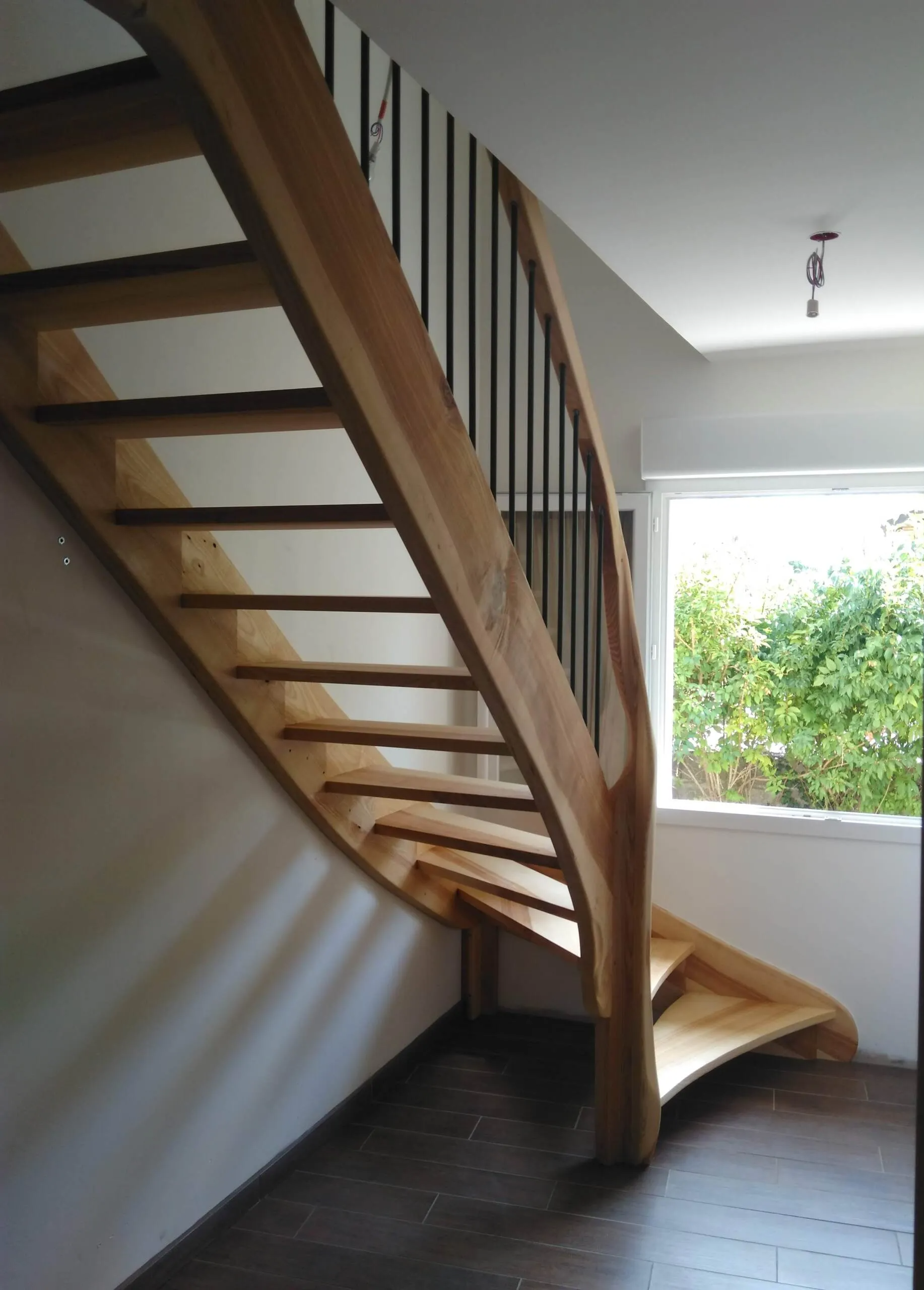 Escalier en bois et métal