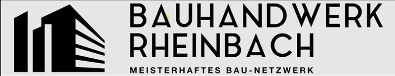 Ein schwarz-weißes Logo für Bauhandwerk Rheinbach