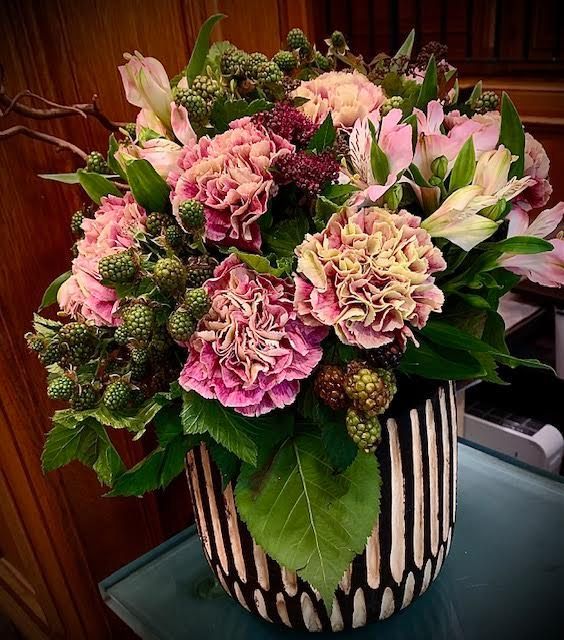 Bouquet de fleurs roses