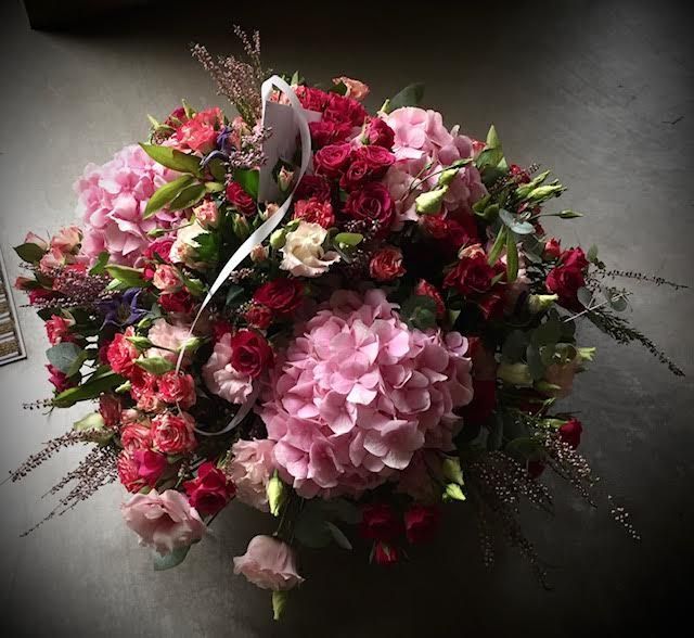 Fleurs rose et rouges