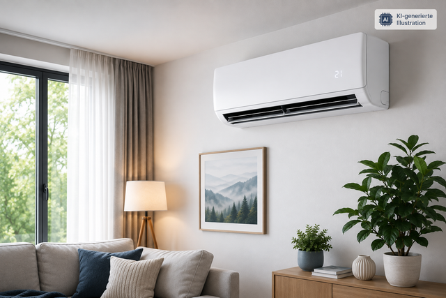 Split-Klimaanlage im Wohnraum
