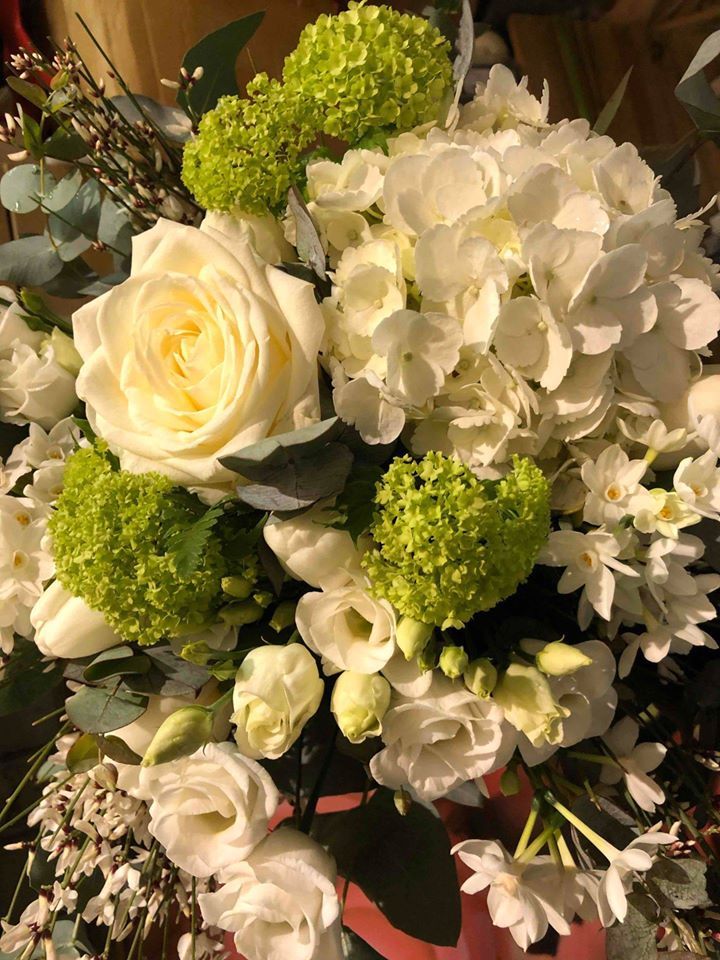 Bouquet blanc et vert
