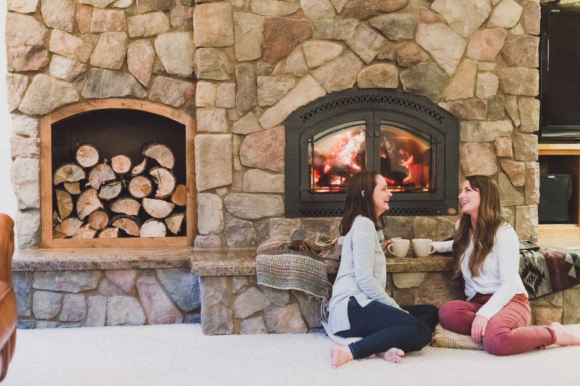 The perfect winter getaway in Bend with family and friends at a cabin on the river. 