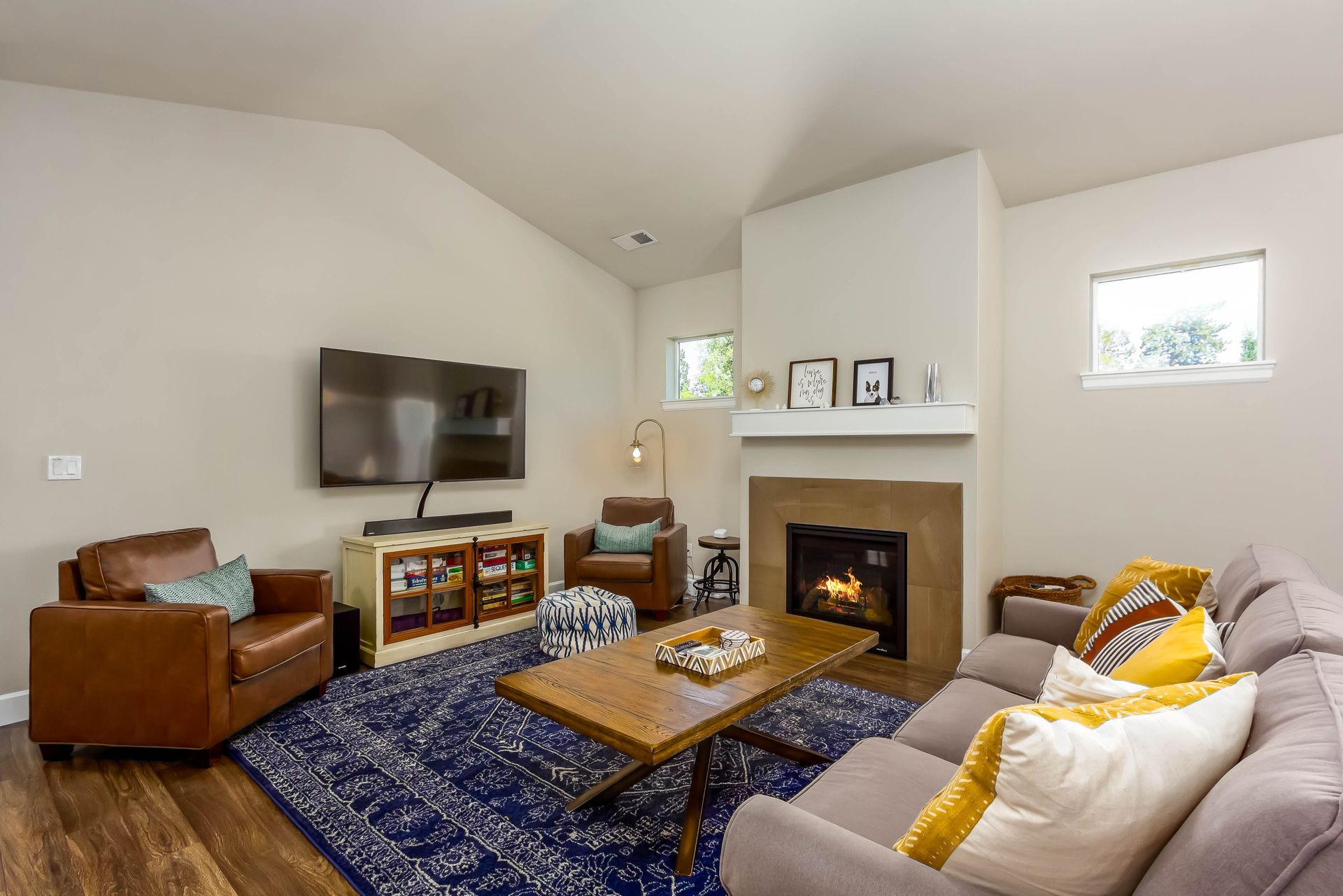 Living room of cozy vacation rental in Bend, Oregon