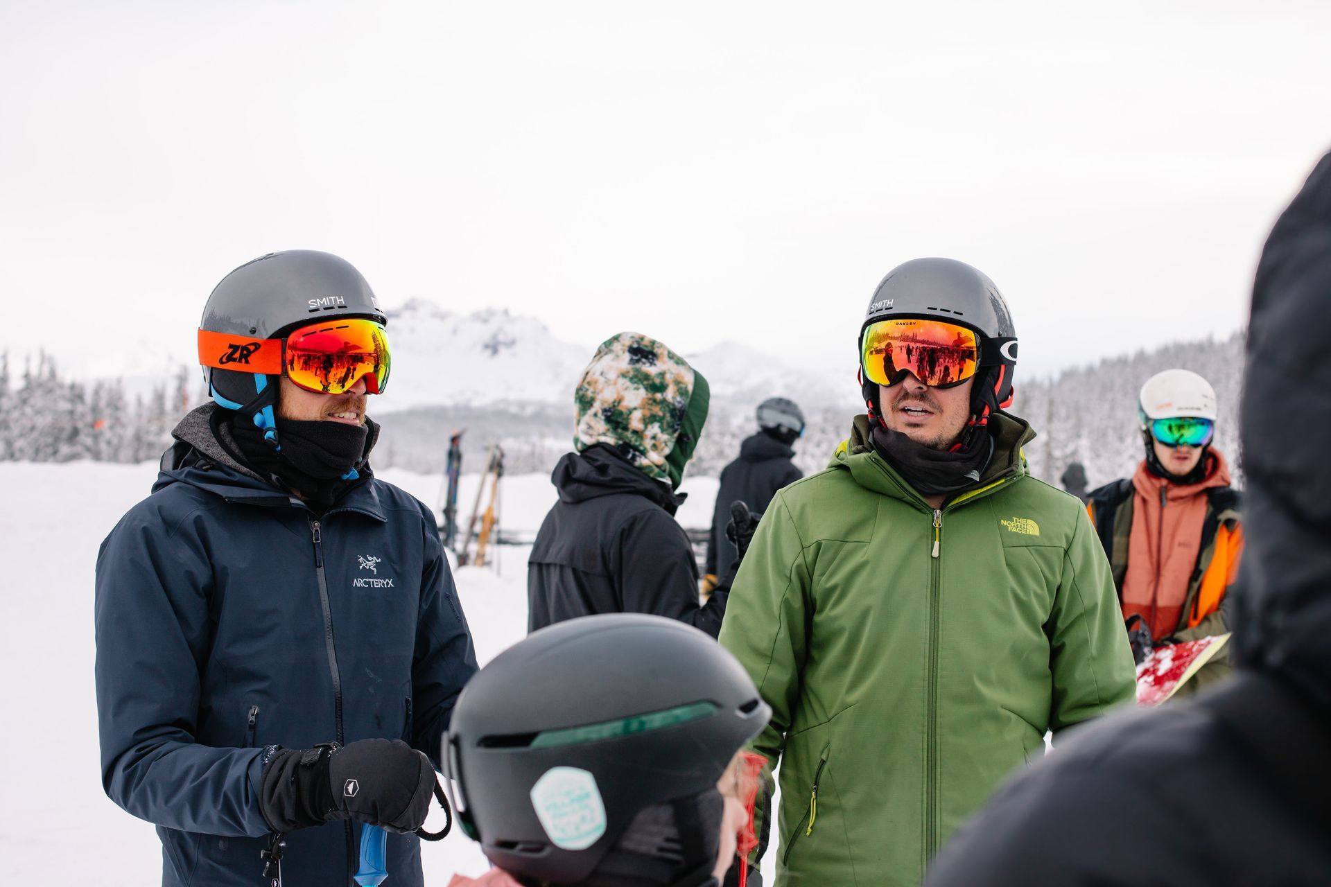 skiers at Mt. Bachelor resort in Central Oregon