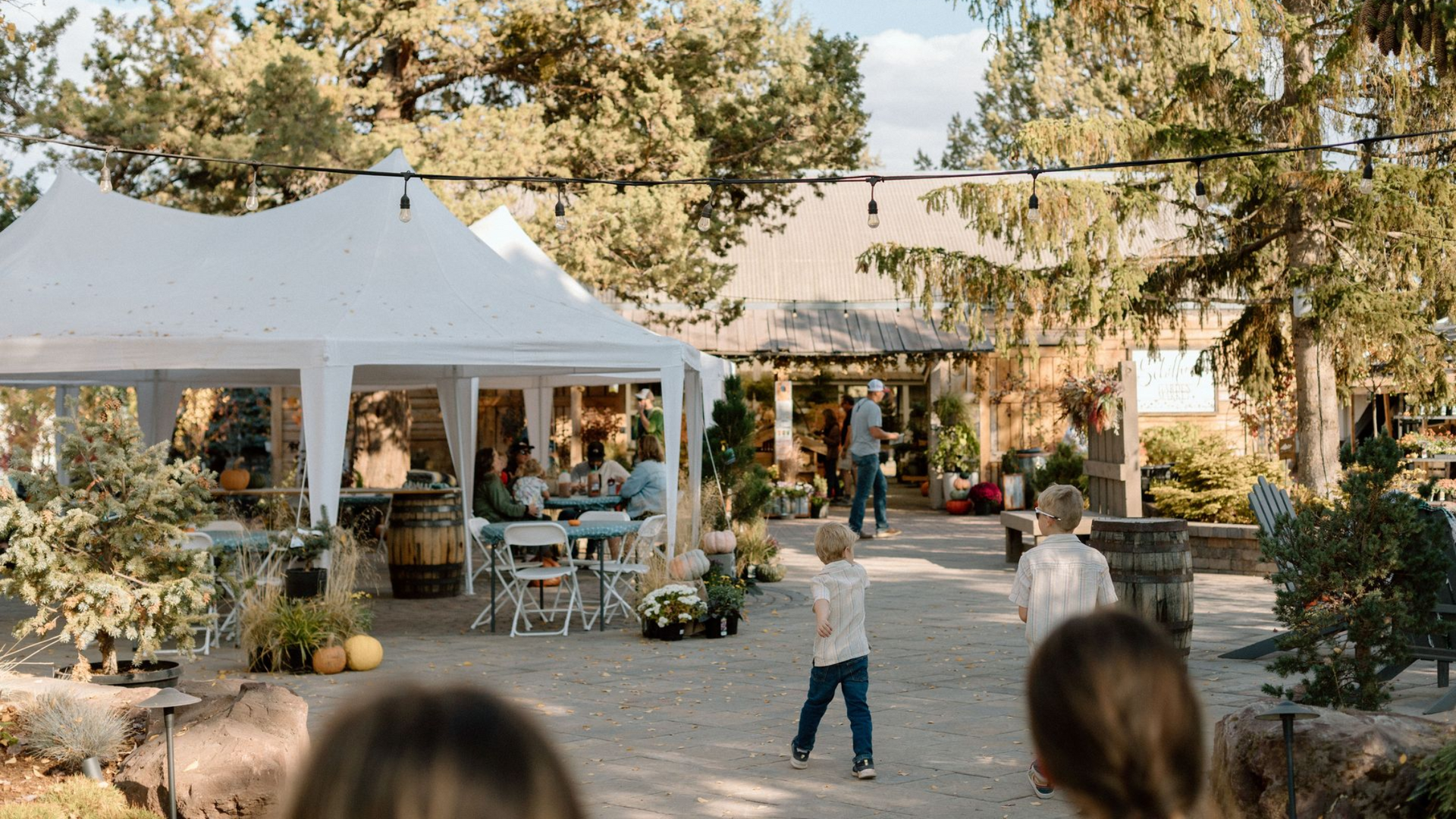 People at a September event at Shillings Garden Market
