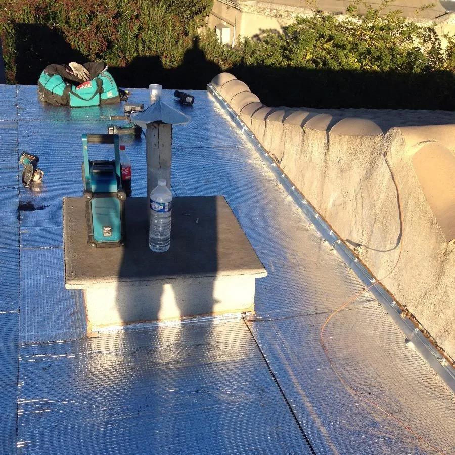 Chantier d'étanchéité