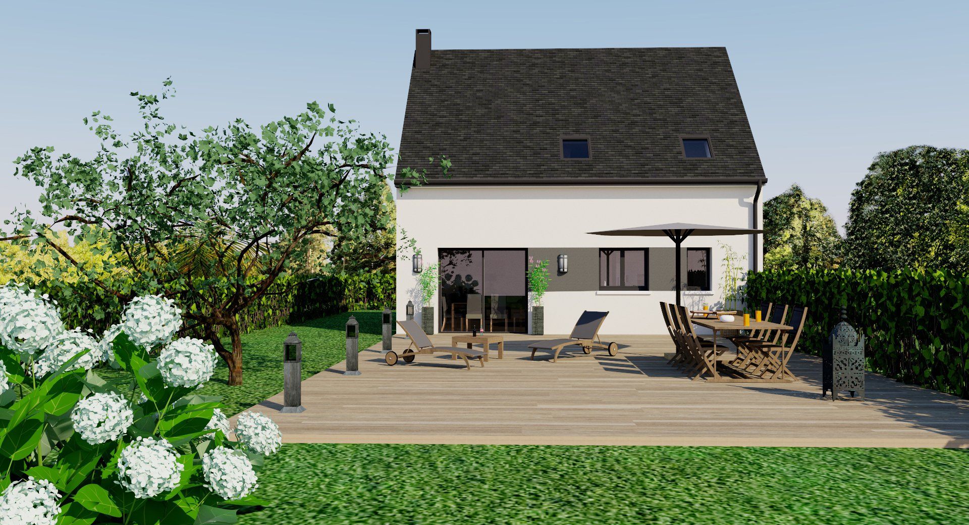 Maison traditionnelle enduit