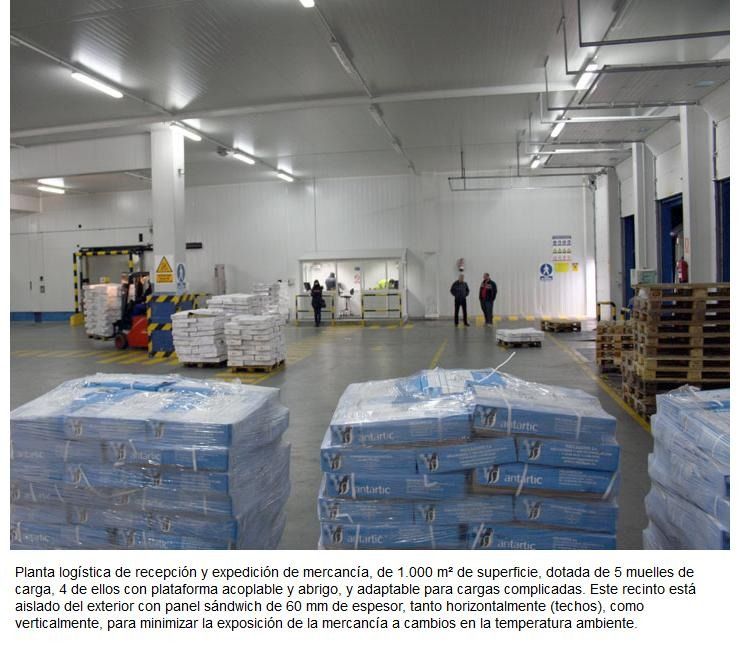 Un almacén lleno de muchos palets y cajas