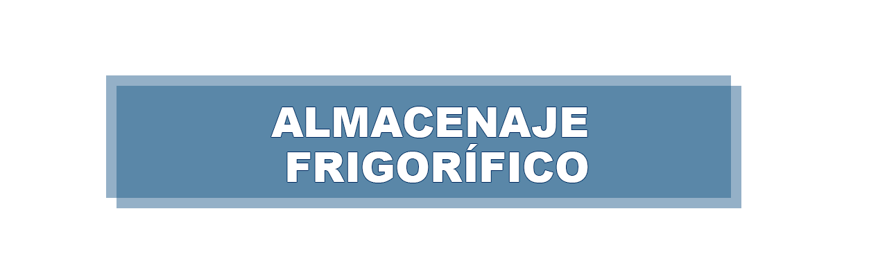 Un cartel azul que dice almacenaje frigorífico.