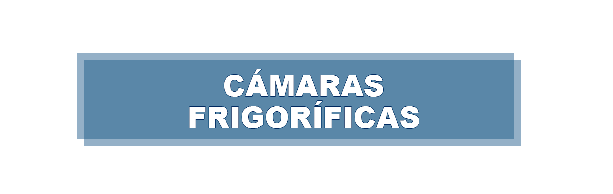 Un cartel azul que dice cámaras frigoríficas.