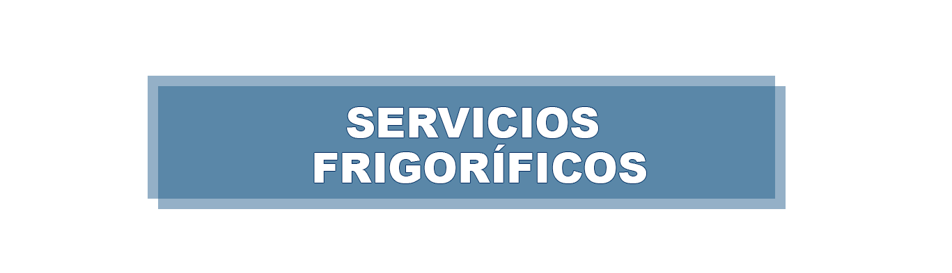 Un cartel azul que dice servicios frigoríficos.