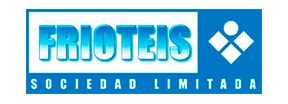 Un logo azul y blanco para frioteis sociedad limitada