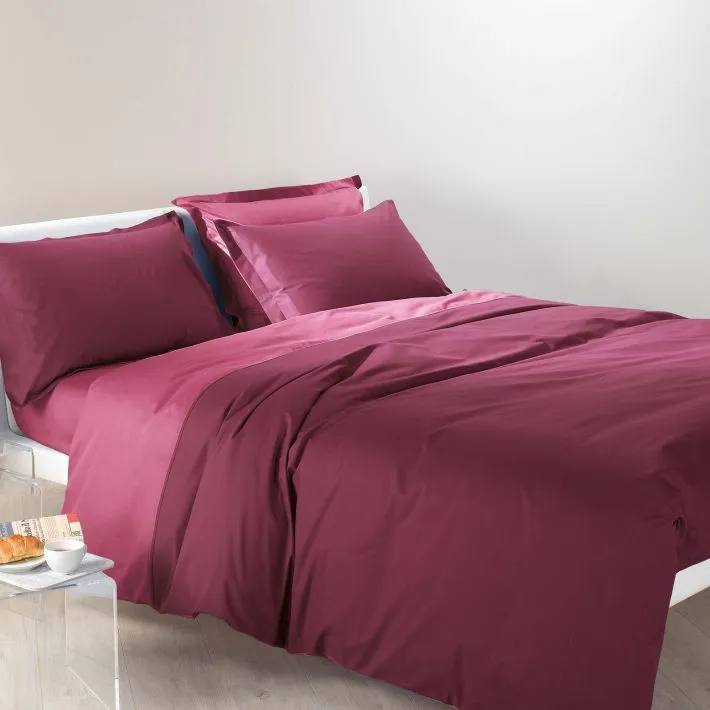 Copripiumino Bicolor Corallo - Dolce Casa Lugano