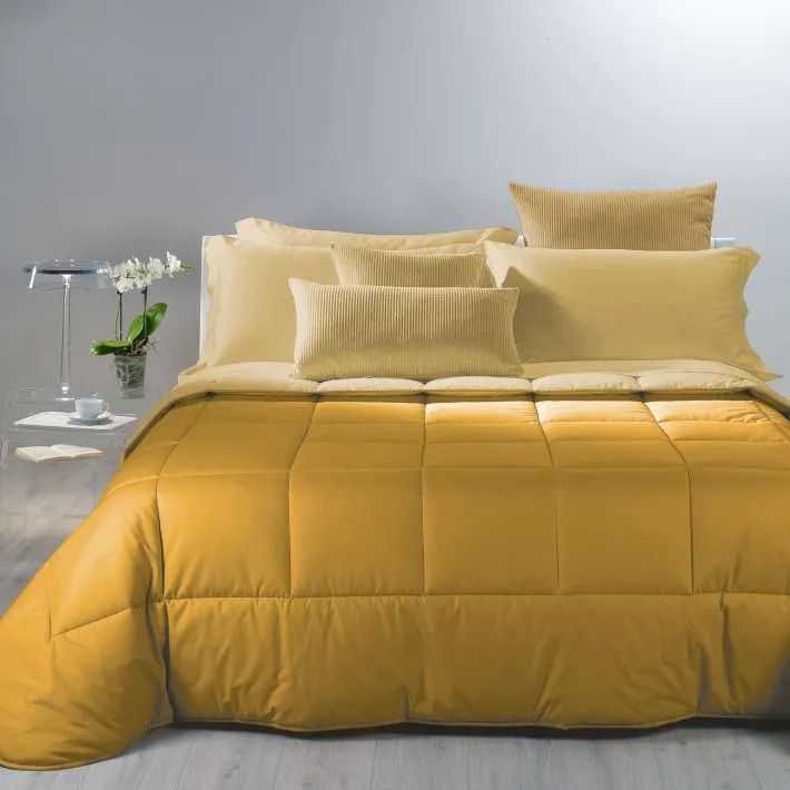 Trapunta Bicolor Giallo-Sole - Dolce Casa Lugano