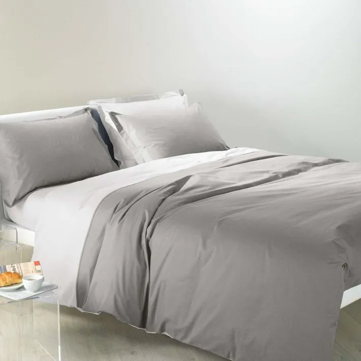 Copripiumino Bicolor Grigio - Dolce Casa Lugano