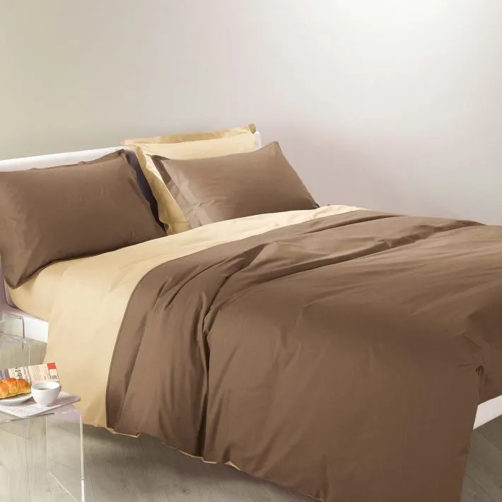 Copripiumino Bicolor Moka - Dolce Casa Lugano