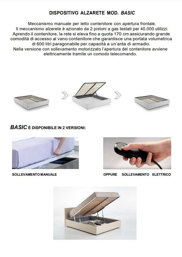 Dispositivo alzarete mod. Basic - Dolce Casa Lugano