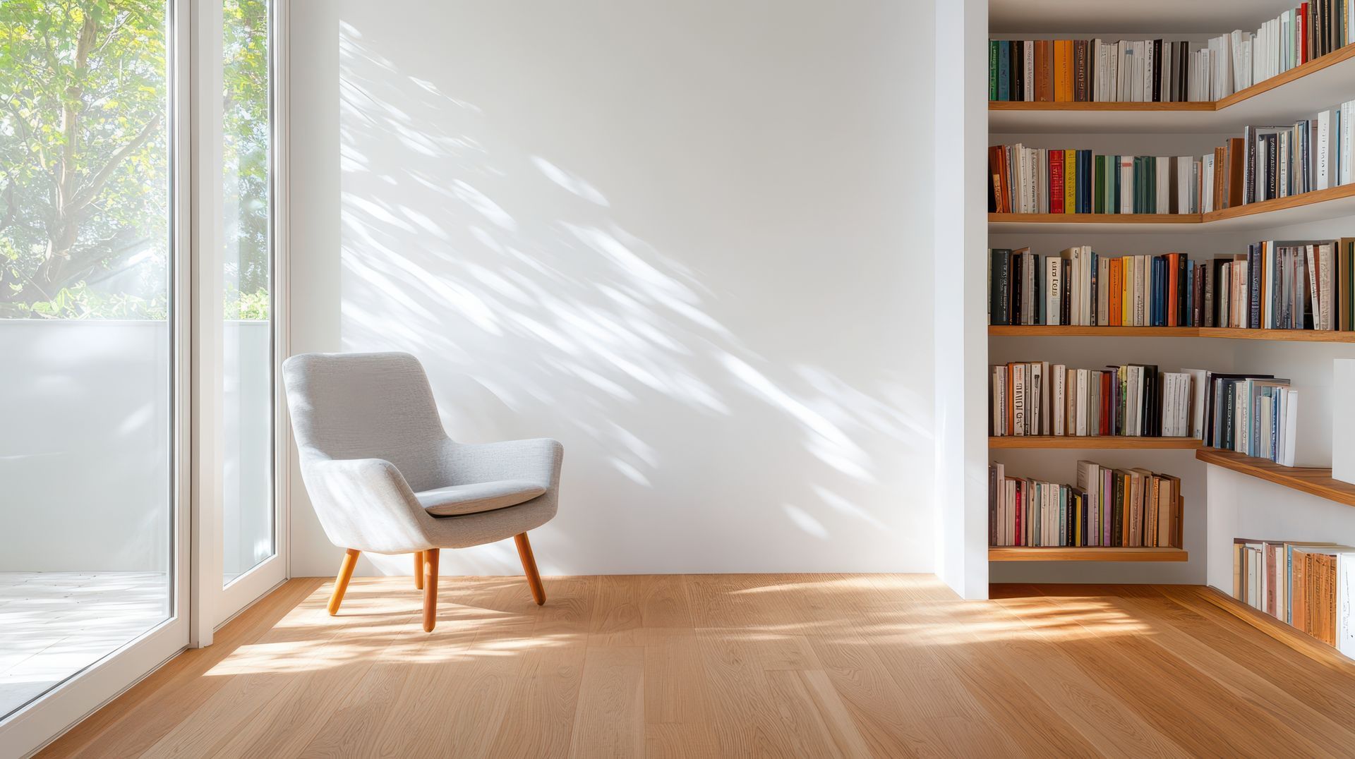 Une bibliothèque d'angle