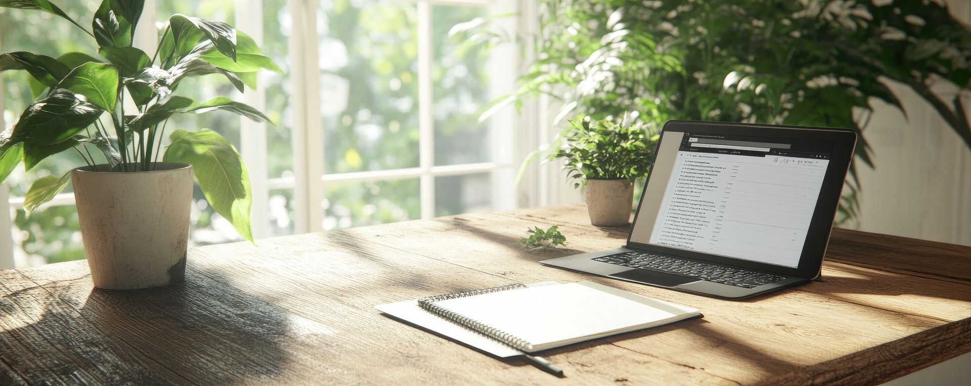 Un bureau en bois fait sur mesure