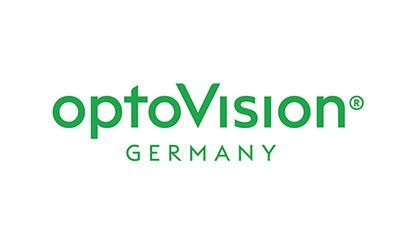 OptoVision Germany Logo in grüner Schrift auf weißem Hintergrund.