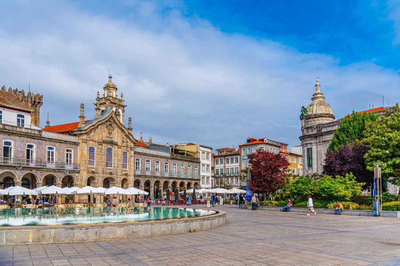 Historic city square near Porto for day trips from our apartments