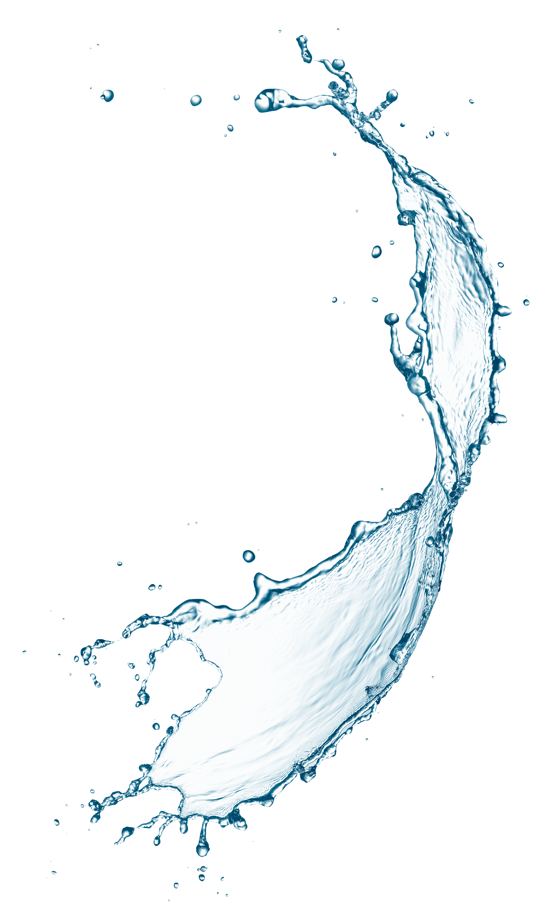 De l'eau projetée