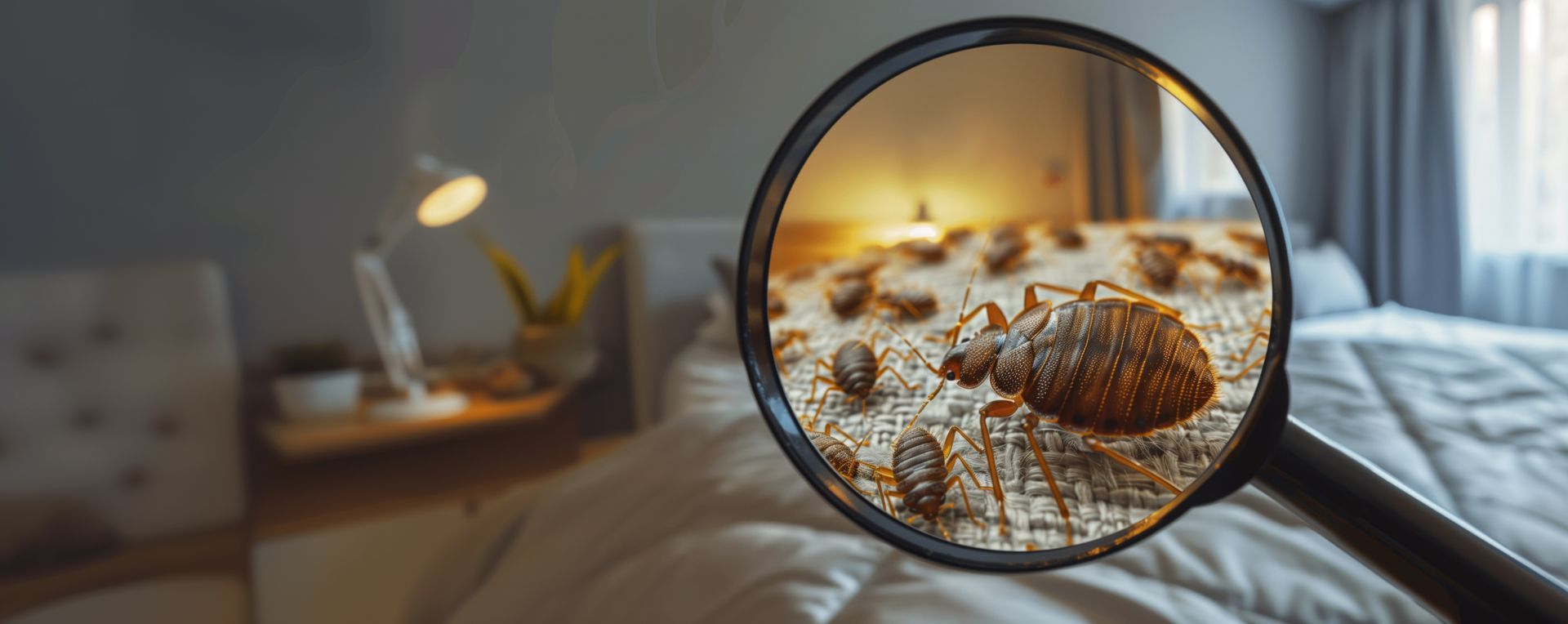 Loupe sur des punaises de lit