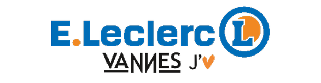 Logo E.Leclerc, Vannes avec un cœur.