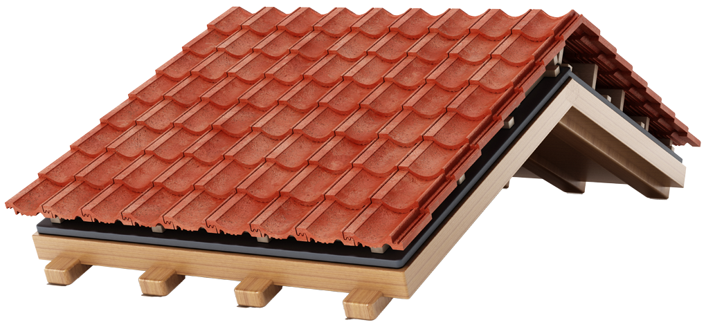 Illustration 3D d'une toiture