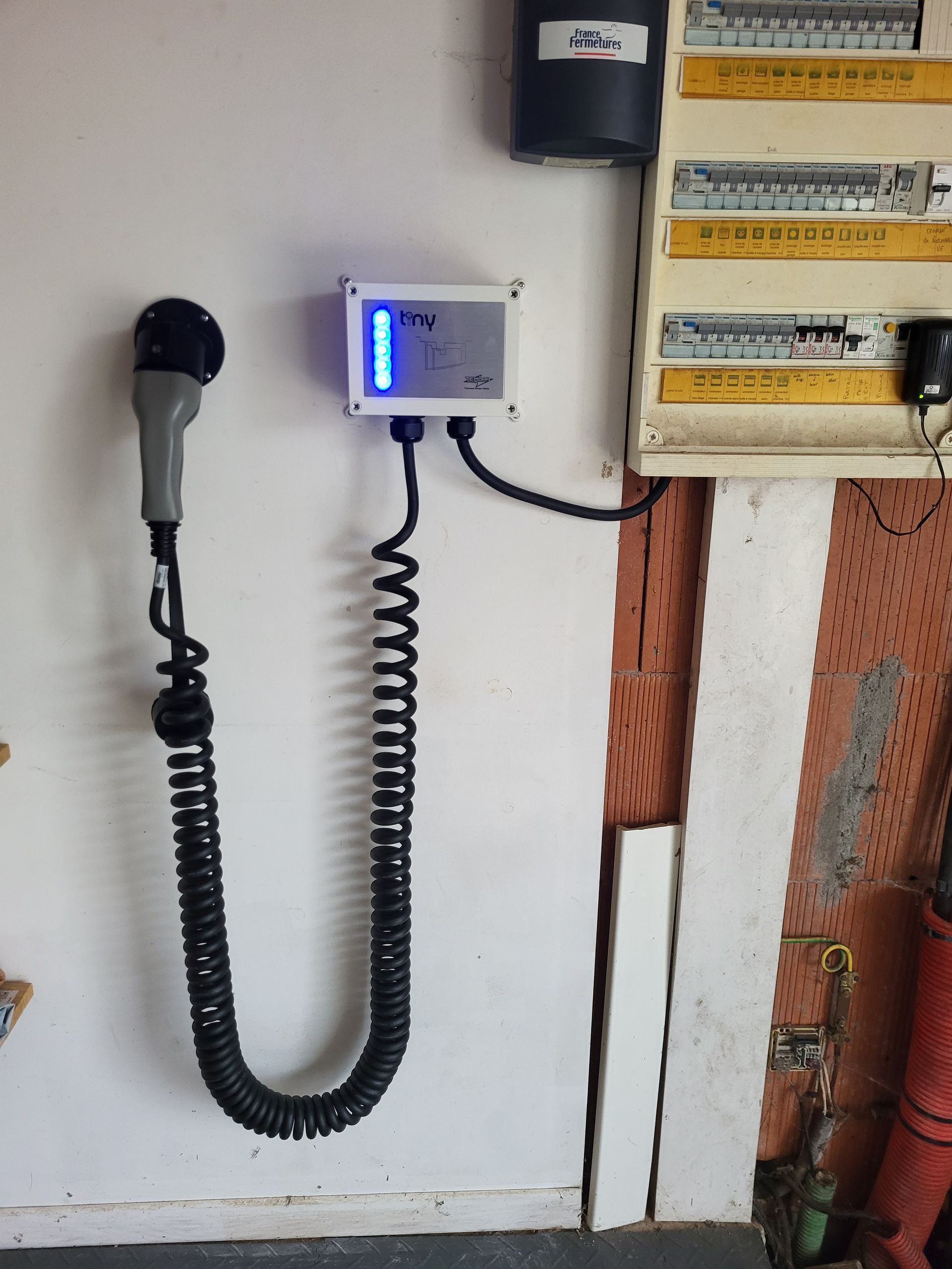 Une borne électrique en marche