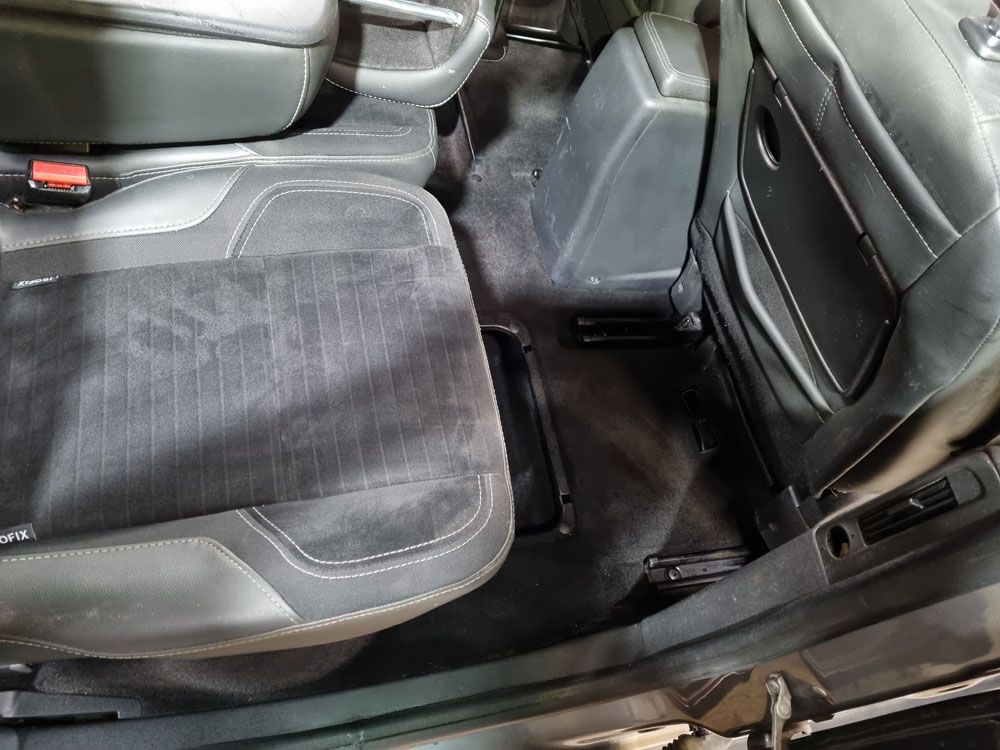 Siège passager avant, après nettoyage