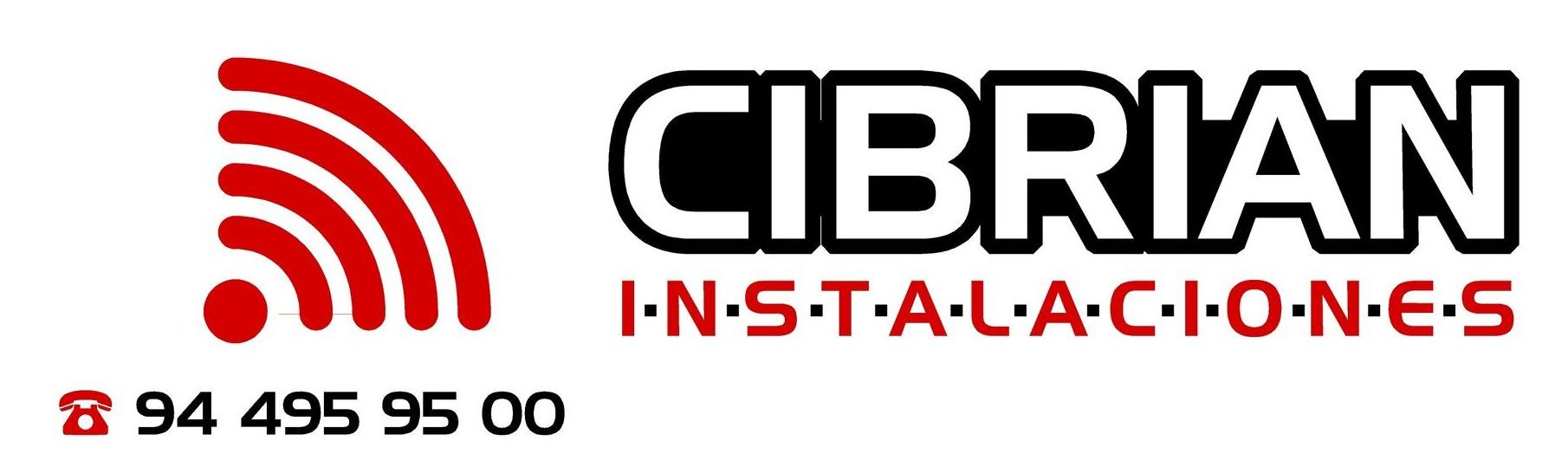 Un logotipo rojo y negro para instalaciones cibrian