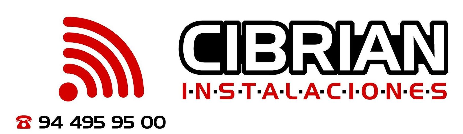Un logotipo rojo y negro para instalaciones cibrian