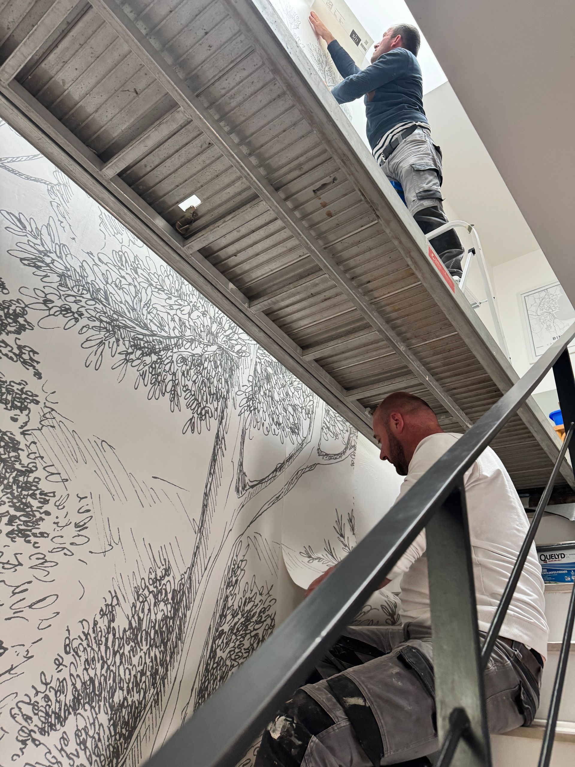 Pose de carrelage en céramique